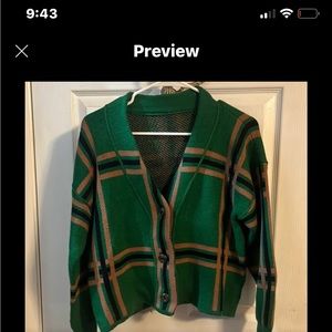 Cardigan Green and Black S/M